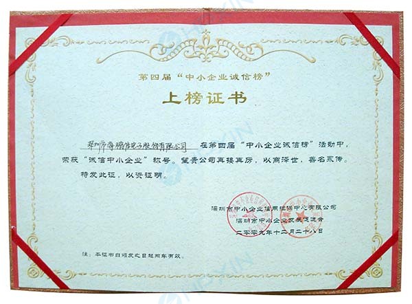 2009年榮獲“誠信中小企業(yè)”稱號(hào)-證書.jpg